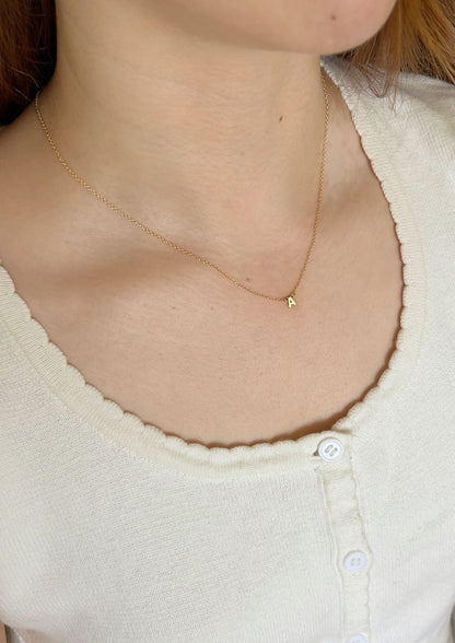 Petite Single Initial Necklace