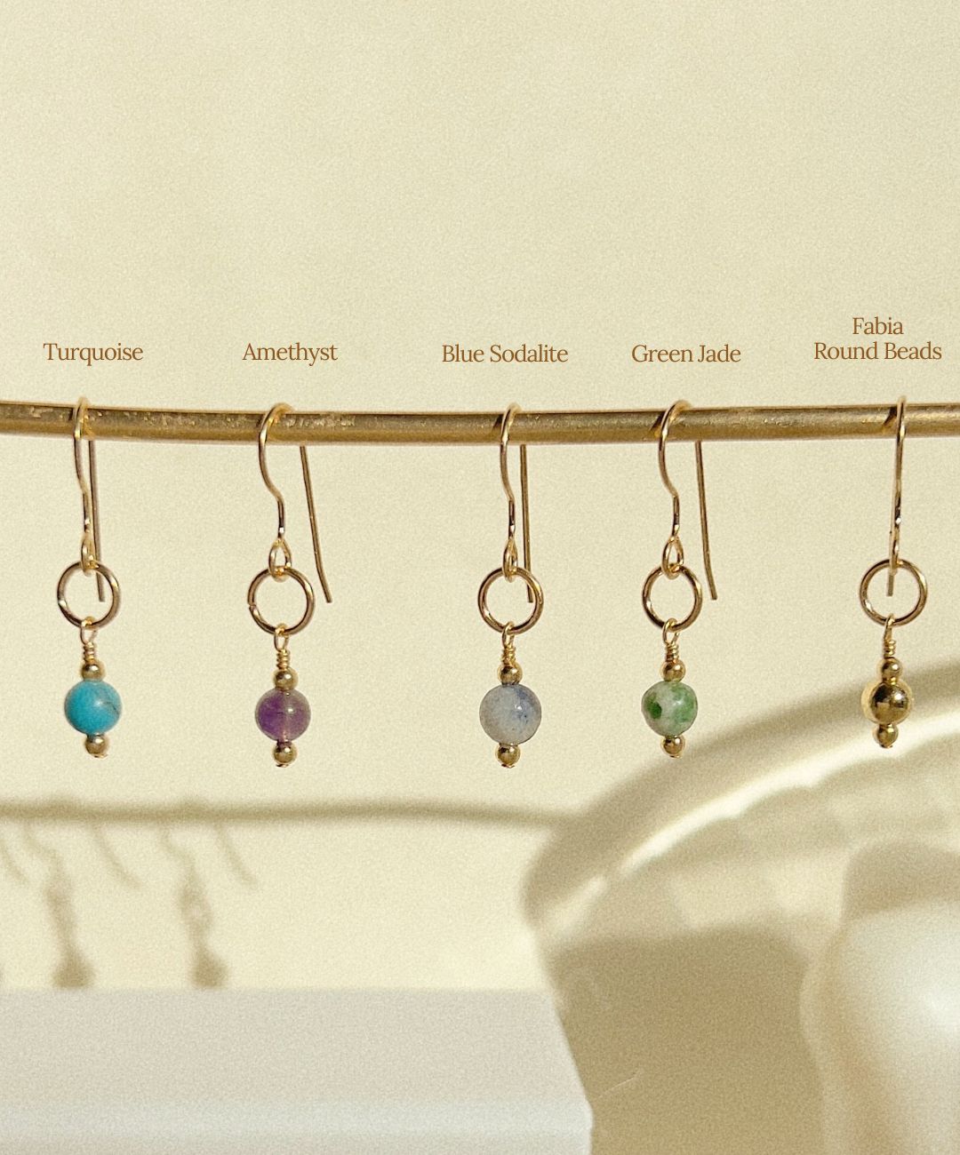 Fabia Mini Gemstone Earrings