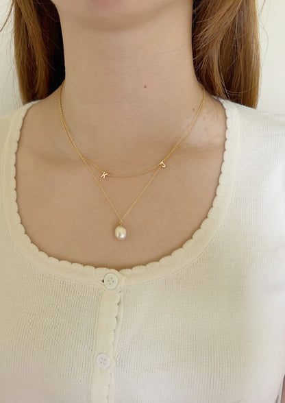 Petite Double Initial Necklace