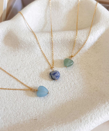 Gem Blue Heart Necklace