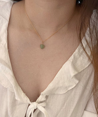 Gem Green Heart Necklace