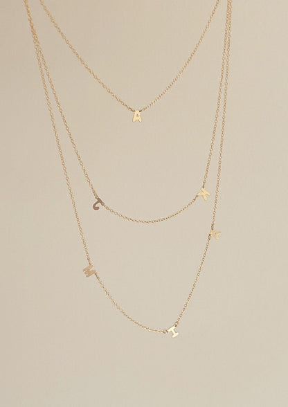 Petite Quadruple Initial Necklace