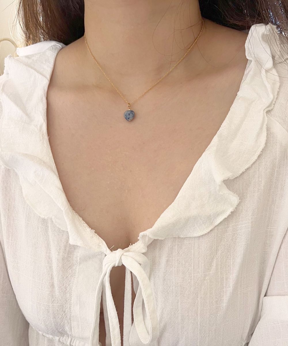 Gem Blue Heart Necklace