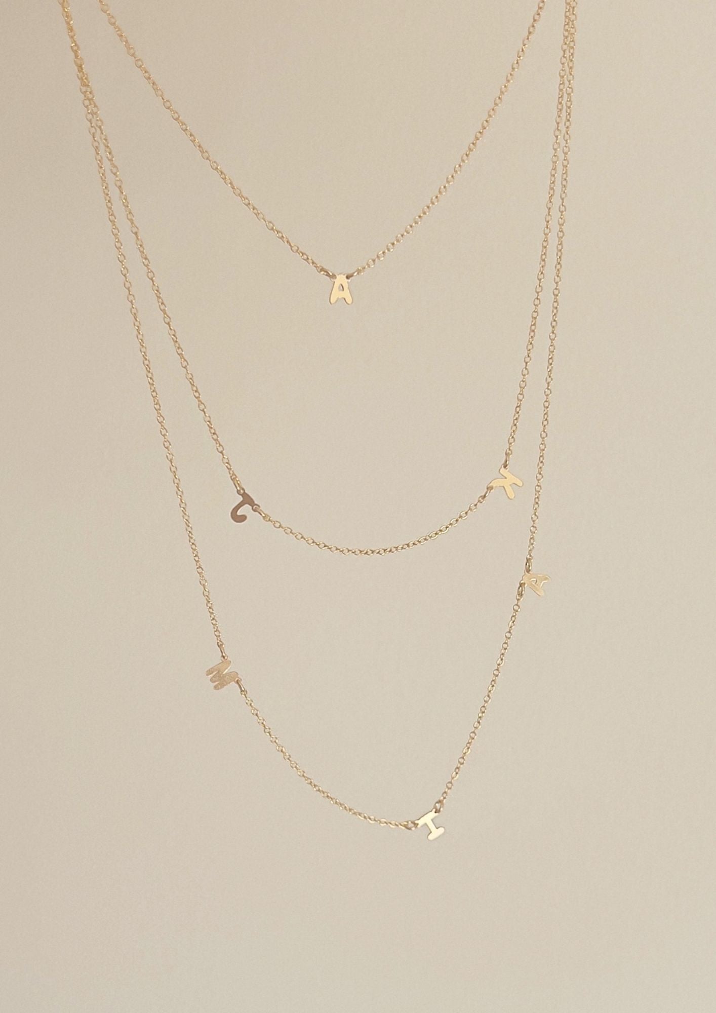 Petite Double Initial Necklace