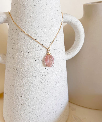 Elysia Red Oval Necklace