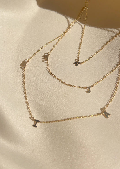 Petite Triple Initial Necklace