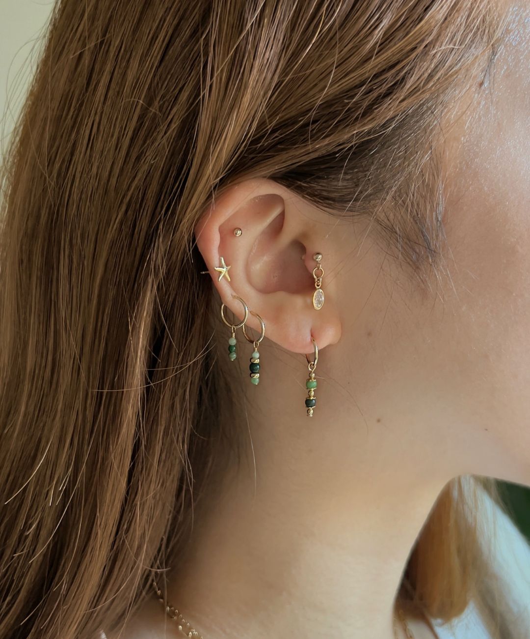 Nubia Green Mini Hoops