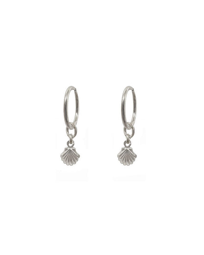 Ariel Mini Shell Hoop Earrings