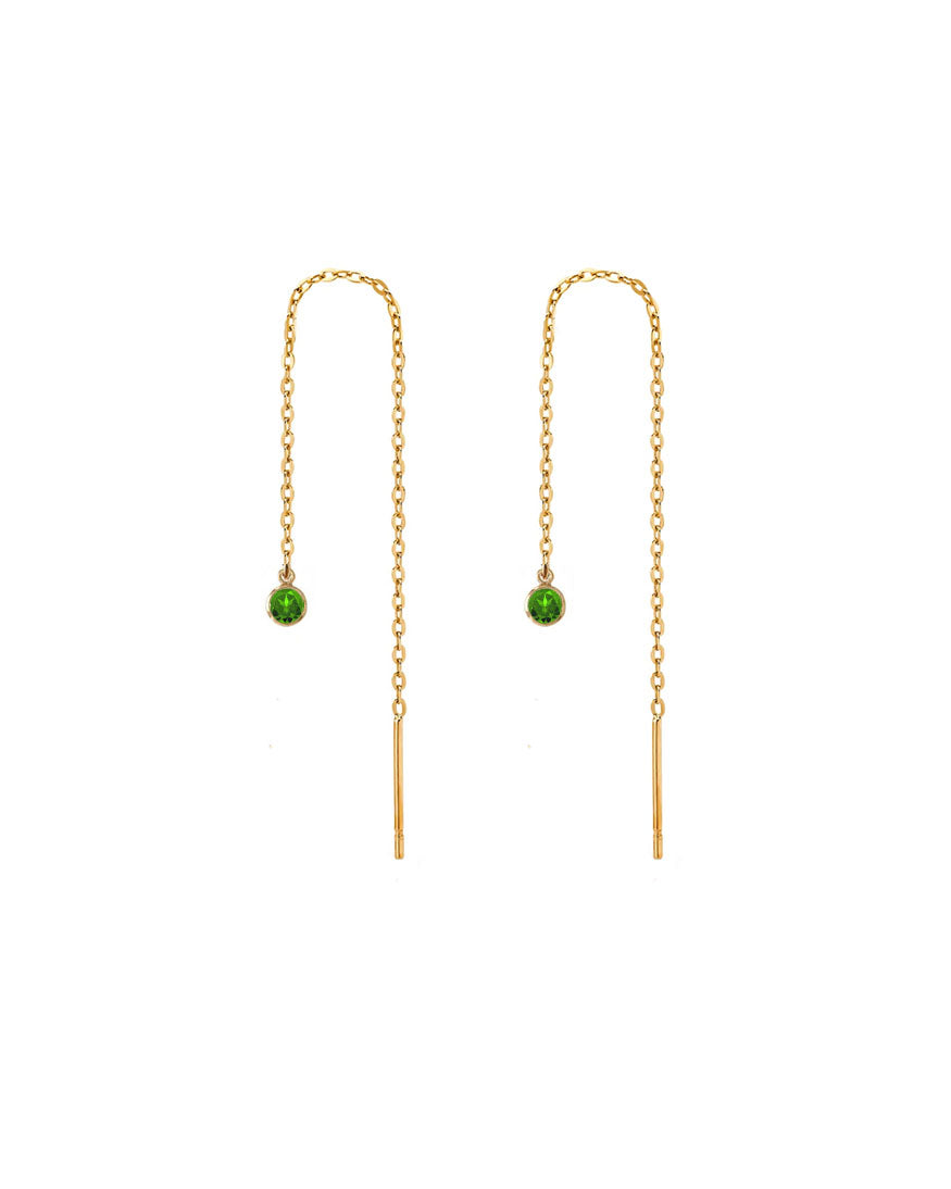 Dia Green Thread Earrings