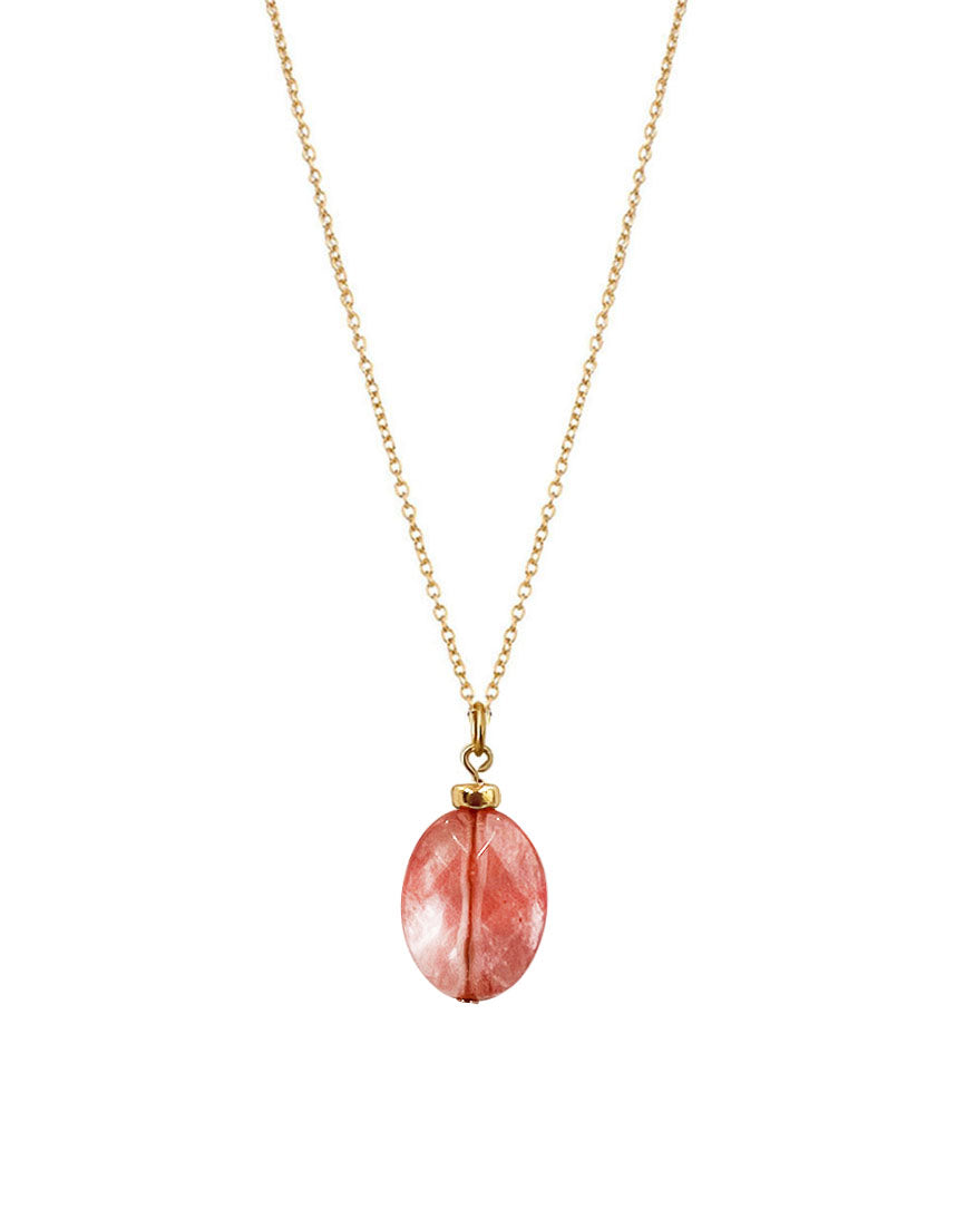 Elysia Red Oval Necklace