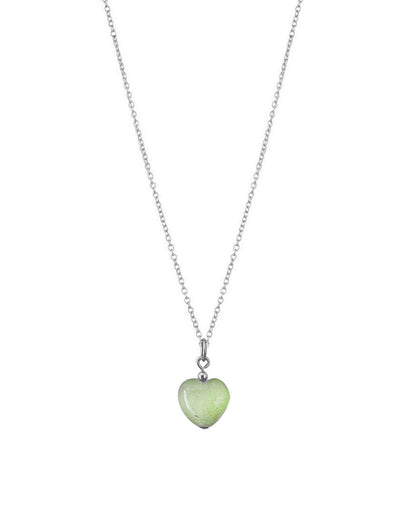 Gem Green Heart Necklace