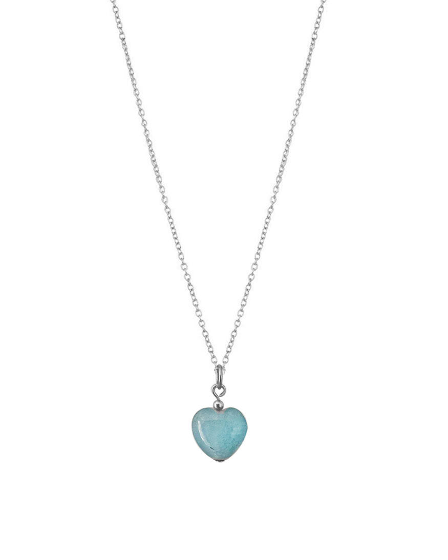 Gem Blue Heart Necklace