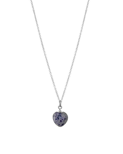 Gem Blue sodalite Heart Necklace