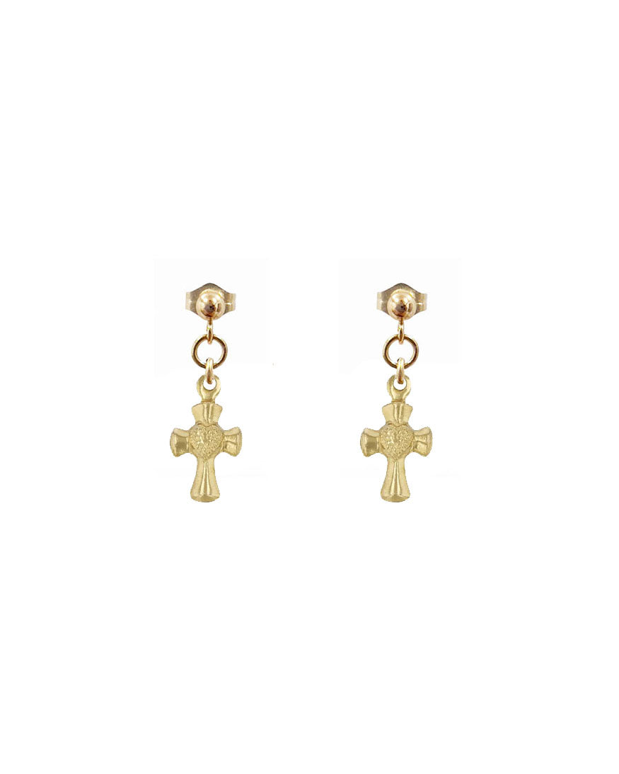 Lavinia Cross Ball Stud Earrings