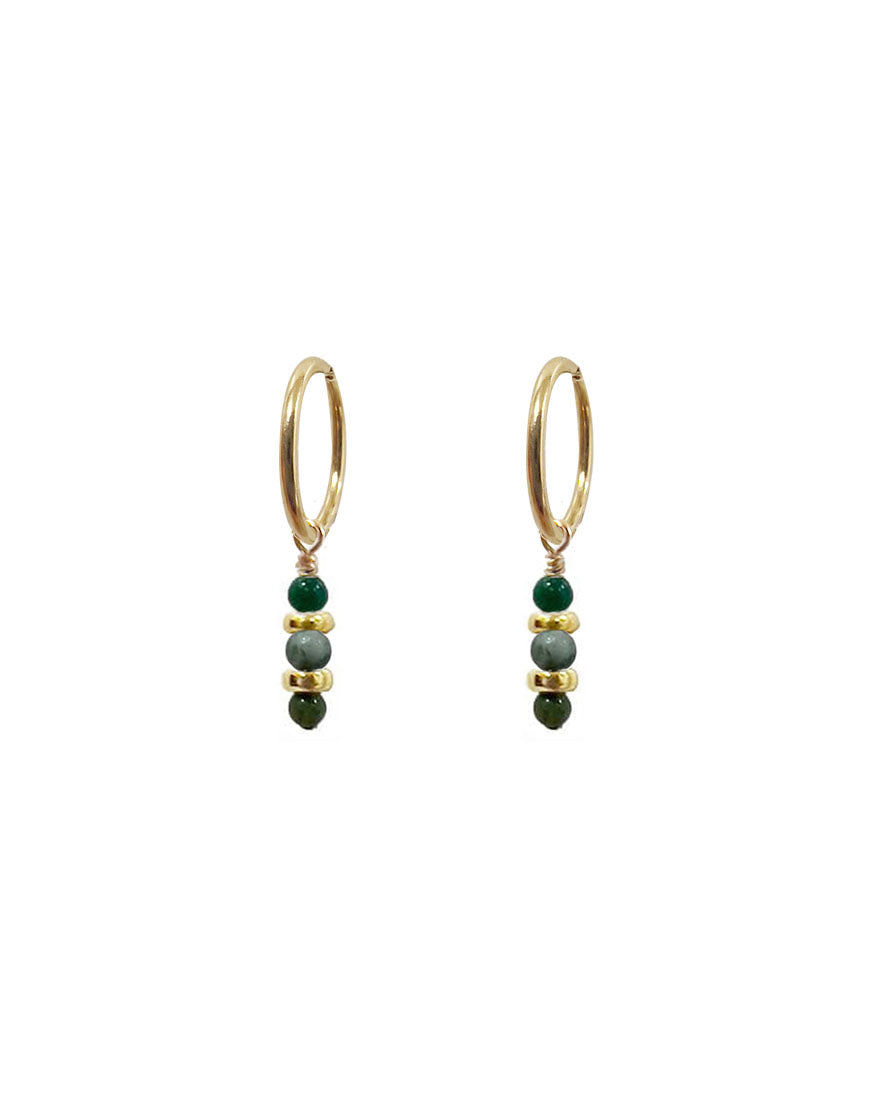 Nubia Green Mini Hoops