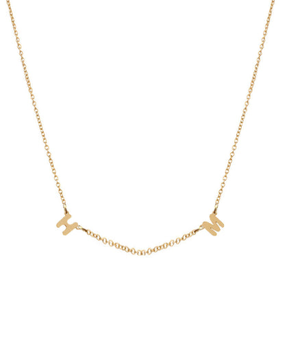 Petite Double Initial Necklace