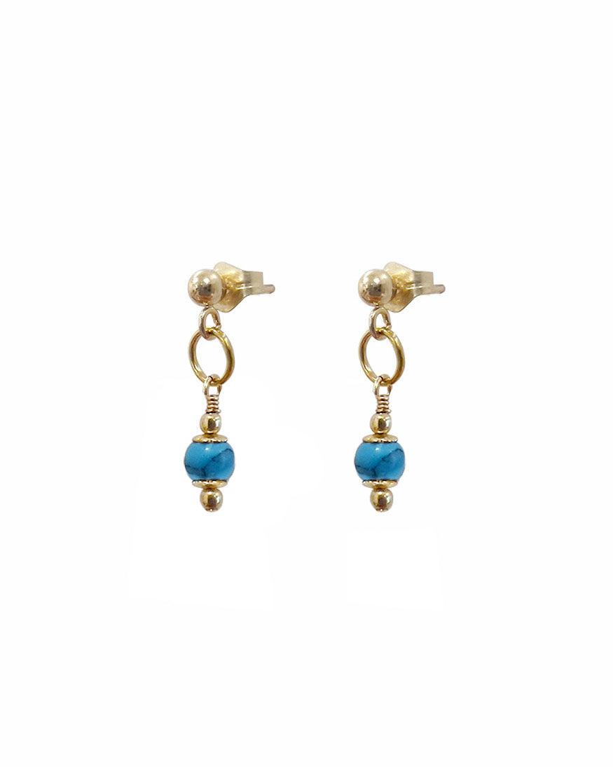 Aisha Turquoise Stud Earrings - OHZO By J Jewellery