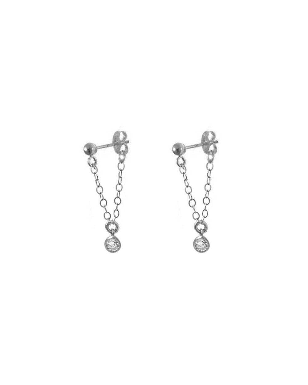 Dia Chained Stud Earrings