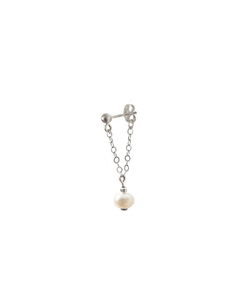 Tina Chained Peal Single Stud