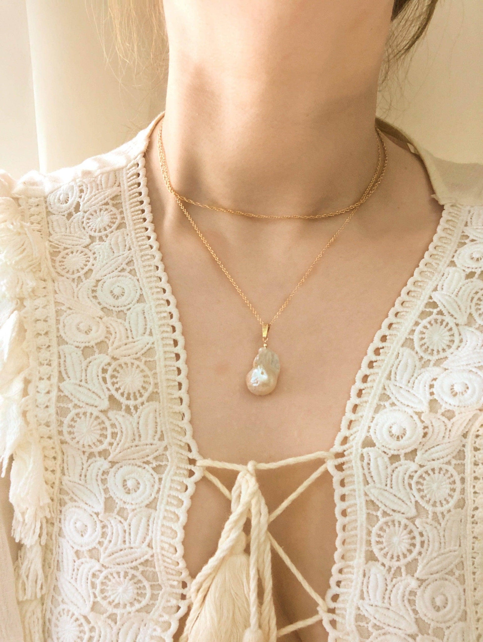 Hallie Baroque Pearl Necklaces